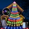 AMIPEPE Christmas Solar Decorations Star Lights Outdoor 1148ft 350LED Waterfall Tree Lights with 8 Modes Timer Remote String Lights USB Powered for Indoor Yard Patio Home Holiday Party Decor Multicolo