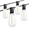BRIMAX 10FT Outdoor String Lights with 10 BulbsST38 1W Plastic LED Edison Bulbs Shatterproof Waterproof String Lights Perfect for Bistro Pergola Backyard and Garden