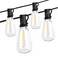 BRIMAX 10FT Outdoor String Lights with 10 BulbsST38 1W Plastic LED Edison Bulbs Shatterproof Waterproof String Lights Perfect for Bistro Pergola Backyard and Garden