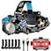 TIROFLX 12 Modes 210000 Lux Headlamp Motion Sensor Red Warning Zoomable Energy Saving More Than 30Dys Standby Head Lamp IP65 Waterproof and 125 Angle for Camping Outdoor Hardhat