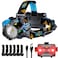 TIROFLX 12 Modes 210000 Lux Headlamp Motion Sensor Red Warning Zoomable Energy Saving More Than 30Dys Standby Head Lamp IP65 Waterproof and 125 Angle for Camping Outdoor Hardhat