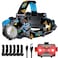 TIROFLX 12 Modes 210000 Lux Headlamp Motion Sensor Red Warning Zoomable Energy Saving More Than 30Dys Standby Head Lamp IP65 Waterproof and 125 Angle for Camping Outdoor Hardhat