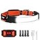 Adelante LED Headlamp Flashlight 1000LM 230WideBeam Rechargeable Head Lamp for Adults Red Taillight 4 Clips Waterproof Hard Hat Light Headlamps for Running Hiking and Camping