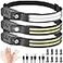 Beccason 3Pack LED Headlamp Rechargeable 230 COB Super Bright Head Lights for Forehead Hard hat Light for Adults USB C Headband Flashlight for Work Running Hunting Camping Essentials Gear
