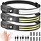 Beccason 3Pack LED Headlamp Rechargeable 230 COB Super Bright Head Lights for Forehead Hard hat Light for Adults USB C Headband Flashlight for Work Running Hunting Camping Essentials Gear