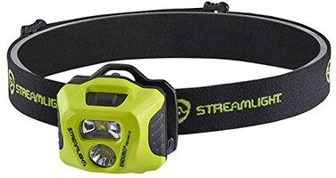 Streamlight 61424 Enduro Pro HazLo 160Lumen Multi Function Headlamp includes 3 AAA Alkaline Batteries Rubber Hard Hat Strap Elastic Head Strap 3M Dual Lock Yellow