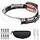 POKISEED LED Headlamp Rechargeable Super Bright 1500 Lumens 230 Wide Beam Headlamp 3 Modes IPX6 Waterproof Lightweight Head Light with Taillight Clips for Camping RunningFishing Outdoors Hard Hat Work