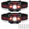 Vekkia Ultra Bright LED Headlamp Flashlight 2 Pack White and Red Light Headlight with Adjustable Headband IPX6 Waterproof Head Lamp for OutdoorsCampingRunningCyclingHiking Batteries Included
