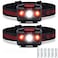 Vekkia Ultra Bright LED Headlamp Flashlight 2 Pack White and Red Light Headlight with Adjustable Headband IPX6 Waterproof Head Lamp for OutdoorsCampingRunningCyclingHiking Batteries Included