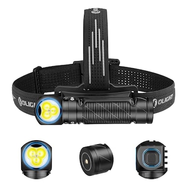 OLIGHT Perun 3 Rechargeable Headlamp Flashlight 3000 Lumens LED Headlight with Red Light Waterproof Head Lamp with Headband for Outdoor Camping Hiking WorkingBlack