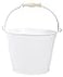 Esschert Design USA White Metal Bucket with Wood Handle RD23