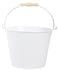 Esschert Design USA White Metal Bucket with Wood Handle RD23