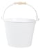 Esschert Design USA White Metal Bucket with Wood Handle RD23