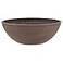 PSW Pot Collection M25C 10inch PlasticStoneWood Composite Low Bowl Planter No Drainage Hole Drillable Shallow IndoorOuter Pot for Succulents Bonsai Fairy Gardens Herbs Chocolate