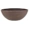 PSW Pot Collection M25C 10inch PlasticStoneWood Composite Low Bowl Planter No Drainage Hole Drillable Shallow IndoorOuter Pot for Succulents Bonsai Fairy Gardens Herbs Chocolate