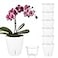 KvyusFlourish Self Watering Pots for Indoor Plants 6Pack 5 Self Watering Planter with Drainage Holes Small African Violet Pots with Water Indicator Clear Wick Orchid Pot White
