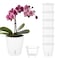KvyusFlourish Self Watering Pots for Indoor Plants 6Pack 5 Self Watering Planter with Drainage Holes Small African Violet Pots with Water Indicator Clear Wick Orchid Pot White