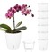 KvyusFlourish Self Watering Pots for Indoor Plants 6Pack 5 Self Watering Planter with Drainage Holes Small African Violet Pots with Water Indicator Clear Wick Orchid Pot White