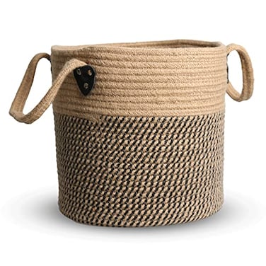 Zoes Homeware Jute Rope Basket 12x12 Woven Plant Pot Cover Boho IndoorOutdoor Multifunctional Storage