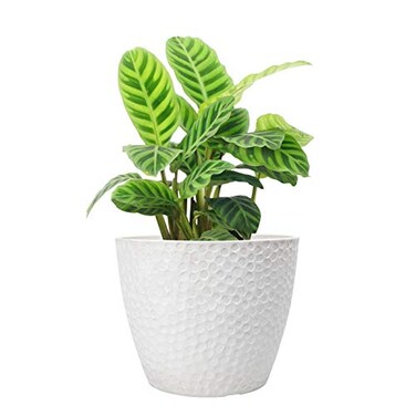 LA JOLIE MUSE Outdoor Planters Indoor Flower Pots 94 Inch Planter Pot Containers White Plant PotsHoneycomb