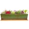 Artketty 121 Inch Large Succulent Planters Pots with Drainage Tray Long Rectangle Ceramic Pots for Indoor CactusSucculent Plants Shallow Bonsai Window Box for Home Garden Decor Green