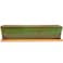 Artketty 121 Inch Large Succulent Planters Pots with Drainage Tray Long Rectangle Ceramic Pots for Indoor CactusSucculent Plants Shallow Bonsai Window Box for Home Garden Decor Green