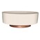 The HC Companies 6 Inch Round Plastic Succulent Capri Bowl 6x6x225 in Vanilla Bisque with Copper Bottom Color