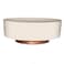 The HC Companies 6 Inch Round Plastic Succulent Capri Bowl 6x6x225 in Vanilla Bisque with Copper Bottom Color