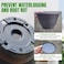 Usocik 10 Inch 4 Pack Plant Pots Plastic Flower Pot for Indoor Outdoor with Drainage Holes Saucer Plaid Pattern Planters Garden Pots for Herbs