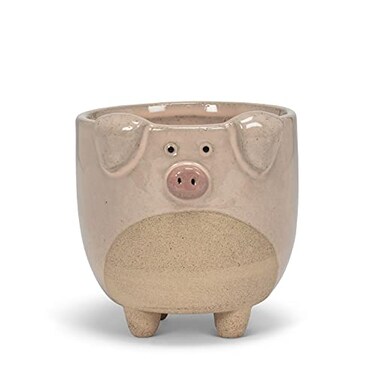 Abbott Collection Stoneware Pig on Legs Planter Large 4 H