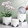 Meshpot Orchid Pots with Holes for Repotting Double Layer Plastic Imitate Ceramic Orchid Planter Provide Good Air Circulation Clear Orchid Pot Match Decorative Orchid Container 5 Inch Set of 3