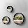 VEVLU 3 Pack Set Wall PlantersModern Round Glass Wall Planter Succulent Planter Circle Iron Hanging Planter Vase for HerbSmall Cactus Perfect for Balcony Room and Patio Decor Black