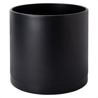 D'vine Dev Dvine Dev 14 Inch Black Plastic Planter Pots for Plant Pot with Drainage Hole and Seamless Saucers 74XB4