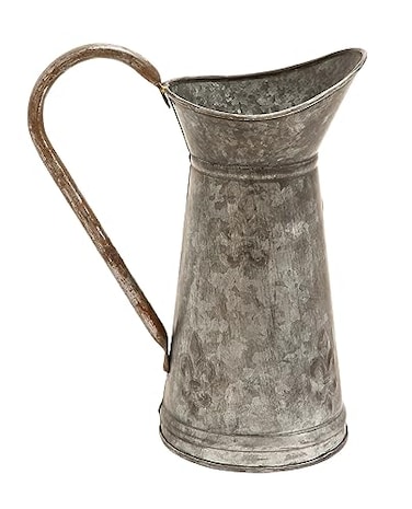 Deco 79 Metal Watering Can IndoorOutdoor Planter 10 x 6 x 12 Brown