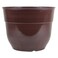 Garden Elements IndoorOutdoor Glazed Brushed Happy Plastic Planter Large Dark Brown 15