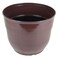 Garden Elements IndoorOutdoor Glazed Brushed Happy Plastic Planter Large Dark Brown 15