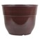 Garden Elements IndoorOutdoor Glazed Brushed Happy Plastic Planter Large Dark Brown 15