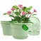 Pottiffe 8 Inch PlasticFlower PotforIndoor Plants 4 Pack Large Outdoor Planter Pot with Drainage Holes Saucers Resin Decorative Garden Pots Planters