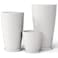 QCQHDU 242111 inch Large Planters with Drainage Hole Saucer Set of 3 Plant Pots Tall Planter for Indoor Outdoor Plants Home Modern Decor