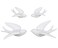 FANWNKI Ceramic Flying Birds Sparrows Wall Mount Hanging Decor WhiteSet of 4