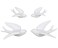 FANWNKI Ceramic Flying Birds Sparrows Wall Mount Hanging Decor WhiteSet of 4