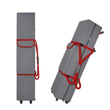Cuddly Nest 10x10x52inch Wheeled Tent Bag Replacement for 10x10ft Pop Up Canopy 900D Tough Canvas Rolling Carry Storage Bag with Sturdy HandlesBuckle Strap and Pocket