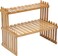 GURECOD 146185 2 Tiers Bamboo Plant Stand ShelfDesk Flower Pot HolderAdjustable Desktop Shelf Display Organizer Ladder Rack for Office Decorate Storage RackKitchen Rack 185 Length