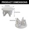 VZODESR Small Plant Stand Kitchen Display Stand 10 inch Plant Holder Plant Stool Round Stand Risers Farmhouse Rustic Balcony Decor Pedestal Board Washed White