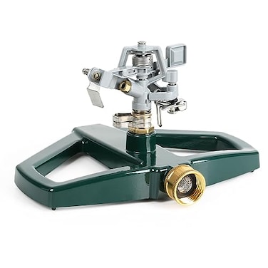 STYDDI Heavy Duty Impact Pulsating Sprinkler for Yard All Metal Adjustable Rotating Circular Impulse Lawn Sprinkler for Medium to Large Areas Lawn and Garden Coverage up to 5800 Sq Ft