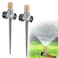 Acostop 2 Pack Metal Lawn Sprinklers for Yard 360 Coverage Water Sprinklers Adjustable Brass Nozzle with Aluminum Alloy Spike Base for Small Garden Irrigation