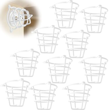 Happy Tree 10 Pack White Fire Sprinkler Head Guard Cover Cage Protector for Both 12 34 Fire Head for Protecting Flush Mount Side Wall Pendent Head Fire Sprinkler Covers for Ceiling