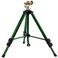 Hourleey Impact Sprinkler on Tripod Base Heavy Duty Brass Sprinklers for Yard Lawn Garden 0360 Degree Large Area Coverage 34 Inch Connector Extension Legs Flip Locks with Brass Sprinkler Head