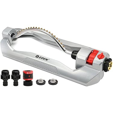 Eden 96215 Metal 2Way Oscillating Sprinkler for Lawn and Garden wQuick Connect Starter Set
