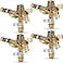 Ferraycle 4 Pieces 12 Inch Brass Impact Sprinkler Head with Nozzles Heavy Duty Adjustable 0360 Degrees Impulse Sprinkler Head Lawn Watering for Yard Irrigation